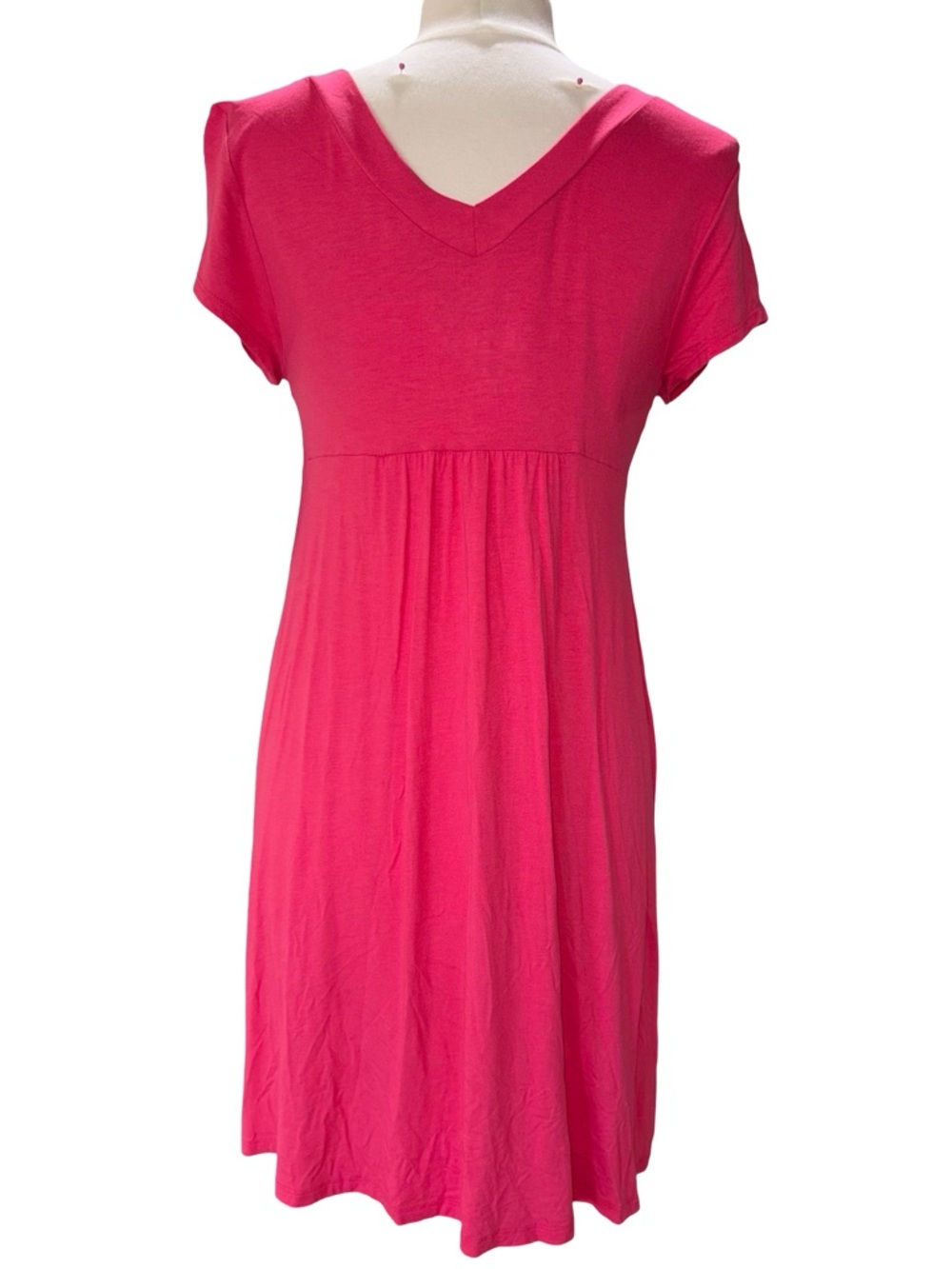 INC International Concepts Pink V-Neck Dress Petite M Flowy Casual NWT - Picture 2 of 10